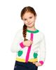 Deux Par Deux Deux par Deux Girls' Heart Pocket Button Front Knitted Cardigan - 2