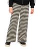 Deux Par Deux Deux par Deux Girls' Houndstooth Jacquard Elastic Waist Flare Pants - 4