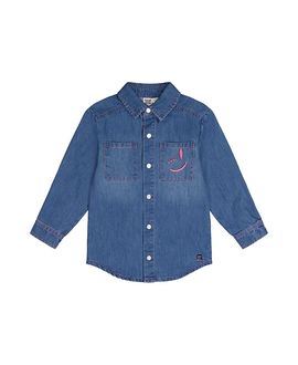 Deux Par Deux Deux par Deux Girls' Ivy Classic Relaxed Timeless Denim Shirt