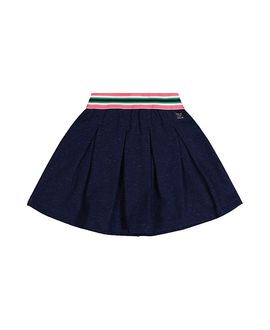 Deux Par Deux Deux par Deux Girls' Ivy Pleated Soft Shimmer French Terry Skirt