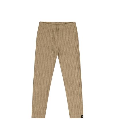 Deux Par Deux Deux par Deux Girls' Jacquard Ribbed Elastic Waist Leggings
