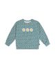 Deux Par Deux Deux par Deux Girls' Jersey Daisy Embroidery Sweater Fit Long Sleeve T-Shirt - 1