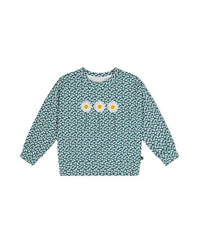 Deux Par Deux Deux par Deux Girls' Jersey Daisy Embroidery Sweater Fit Long Sleeve T-Shirt
