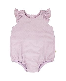 Deux Par Deux Deux par Deux Girls' Jersey Flutter Sleeves Romper