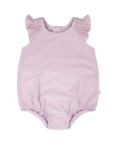 Deux Par Deux Deux par Deux Girls' Jersey Flutter Sleeves Romper