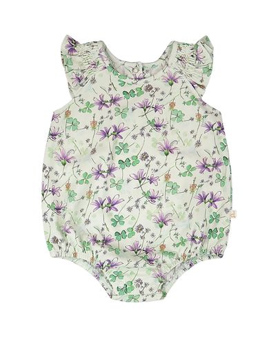 Deux Par Deux Deux par Deux Girls' Jersey Printed Flowers Romper