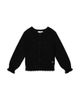 Deux Par Deux Deux par Deux Girls' Knit Button-Front Scallop Ruffle Trim Cardigan - 1
