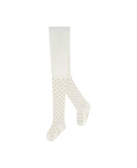 Deux Par Deux Deux par Deux Girls' Knit Heart Ribbed Waistband Stretch Fit Tights