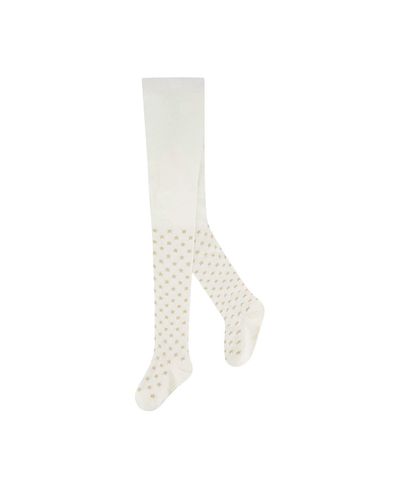 Deux Par Deux Deux par Deux Girls' Knit Heart Ribbed Waistband Stretch Fit Tights