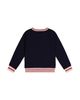 Deux Par Deux Deux par Deux Girls' Knitted Button Front Striped Trim Cardigan - 2