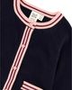 Deux Par Deux Deux par Deux Girls' Knitted Button Front Striped Trim Cardigan - 3