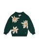 Deux Par Deux Deux par Deux Girls' Knitted Daisy Jacquard Shirt Collar Sweater - 1
