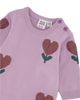 Deux Par Deux Deux par Deux Girls' Knitted Intarsia Heart Flower Button Romper - 3