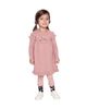 Deux Par Deux Deux par Deux Girls' Knitted Ruffled Shoulder Floral Detail Dress - 4