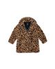 Deux Par Deux Deux par Deux Girls' Leopard Faux Fur Button Front Side Pocket Long Coat - 1