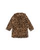 Deux Par Deux Deux par Deux Girls' Leopard Faux Fur Button Front Side Pocket Long Coat - 2