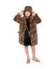 Deux Par Deux Deux par Deux Girls' Leopard Faux Fur Sateen Lined Wide Brim Bucket Hat - 4