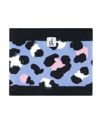 Deux Par Deux Deux par Deux Girls' Leopard Jacquard Fleece-Lined Knit Neckwarmer