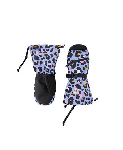 Deux Par Deux Deux par Deux Girls' Leopard Teknik Waterproof Cordura Reinforced Winter Mittens