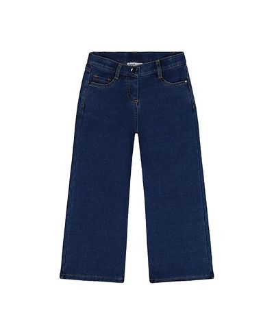 Deux Par Deux Deux par Deux Girls' Lurex Topstitch Wide Leg Jeggings