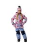 Deux Par Deux Deux par Deux Girls' Mauve Floral Jacket & Foot Strap Pants Two Piece Snowsuit - 1