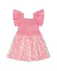 Deux Par Deux Deux par Deux Girls' Mesh and Crinkle Jersey Smocking Dress - 1