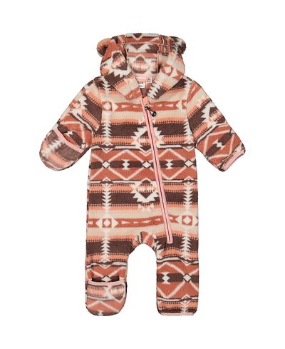 Deux Par Deux Deux par Deux Girls' Mid-Season Fleece Animal Ear Hood Fold-Over One-Piece Outerwear