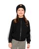 Deux Par Deux Deux par Deux Girls' Milano Stripe Sleeve Sequin Heart Jacket - 6