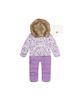 Deux Par Deux Deux par Deux Girls' Mini Flowers Snug Car Seat Fleece Neckwarmer One Piece Snowsuit - 1