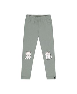 Deux Par Deux Deux par Deux Girls' Organic Cotton Cat Knee Elastic Waist Leggings