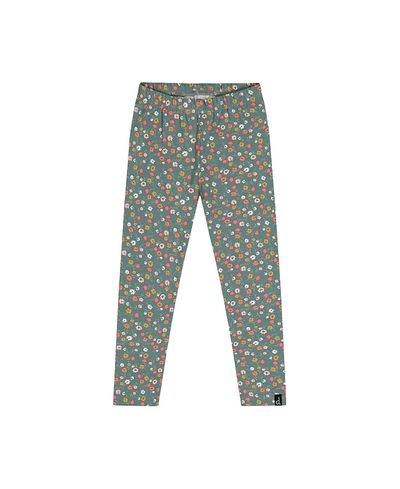 Deux Par Deux Deux par Deux Girls' Organic Cotton Ditsy Floral Elastic Waist Leggings