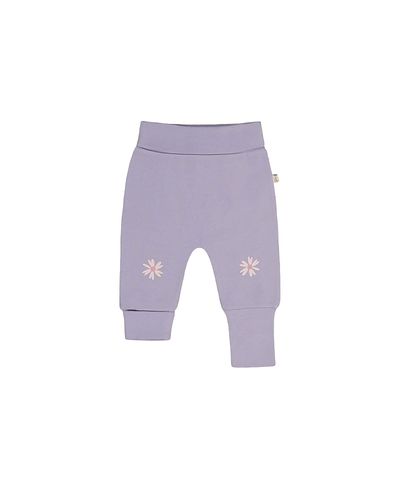 Deux Par Deux Deux par Deux Girls' Organic Cotton Foldover Waist Flower Evolutive Pants