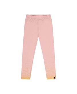 Deux Par Deux Deux par Deux Girls' Organic Cotton Glitter Hem Elastic Waist Leggings