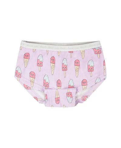 Deux Par Deux Deux par Deux Girls' Organic Cotton Ice Creams Boyshort Panty