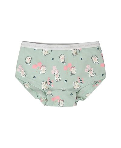 Deux Par Deux Deux par Deux Girls' Organic Cotton Kitten Boyshort Panty