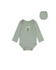 Deux Par Deux Deux par Deux Girls' Organic Cotton Long Sleeve Flower Detail Romper - 1