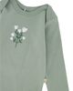 Deux Par Deux Deux par Deux Girls' Organic Cotton Long Sleeve Flower Detail Romper - 4