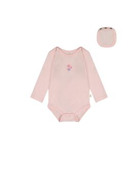 Deux Par Deux Deux par Deux Girls' Organic Cotton Long Sleeve Flower Romper