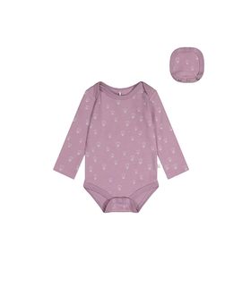 Deux Par Deux Deux par Deux Girls' Organic Cotton Long Sleeve Heart Floral Romper