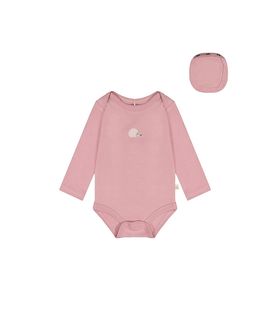 Deux Par Deux Deux par Deux Girls' Organic Cotton Long Sleeve Hedgehog Romper