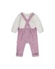 Deux Par Deux Deux par Deux Girls' Organic Cotton Puffy Sleeve Romper and Adjustable Overall Set - 3