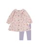 Deux Par Deux Deux par Deux Girls' Organic Cotton Ruffle Pocket Dress and Legging Set - 2