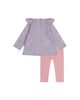 Deux Par Deux Deux par Deux Girls' Organic Cotton Ruffle Shoulder Hedgehog Tunic and Legging Set - 2