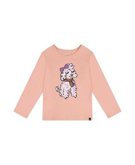 Deux Par Deux Deux par Deux Girls' Organic Cotton Shiny Nose Long Sleeve T-Shirt
