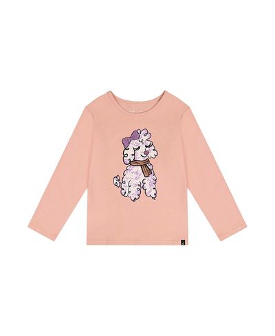 Deux Par Deux Deux par Deux Girls' Organic Cotton Shiny Nose Long Sleeve T-Shirt