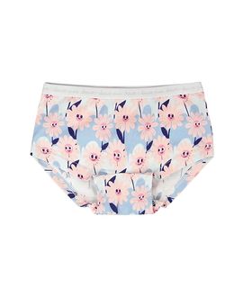 Deux Par Deux Deux par Deux Girls' Organic Cotton Smiling Flower Boyshort Panty