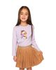 Deux Par Deux Deux par Deux Girls' Organic Cotton Sparkly Graphic Long Sleeve T-Shirt - 4