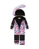 Deux Par Deux Deux par Deux Girls' Play Floral Faux Fur Hood & Expandable Sleeve One Piece Snowsuit - 3