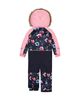 Deux Par Deux Deux par Deux Girls' Play Floral Faux Fur Hood & One Piece Snowsuit - 2