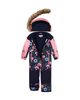 Deux Par Deux Deux par Deux Girls' Play Floral Faux Fur Hood & One Piece Snowsuit - 3